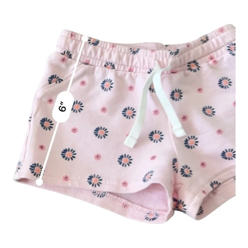 Carter’s casual play baby Girls 6 Months shorts pink floral pullon elastic waist